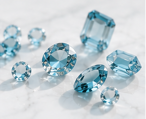 Close up of diamonds or crystals
