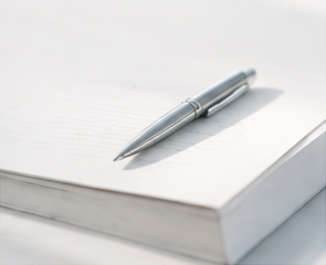 Elegant pen on a document